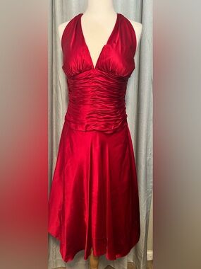 Cache  Red Halter Dress 100% silk